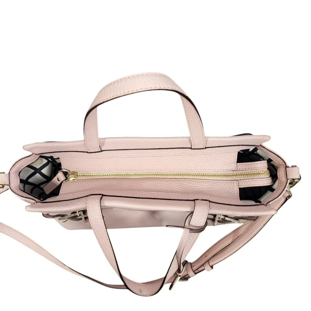 Kate Spade Holden Street Lanie Bag Pebbled Leather Pink Adjustable Strap Zip Top